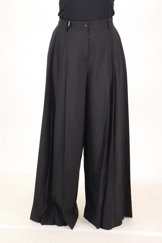 Dolce & Gabbana Elegant High Waist Black Wool Pants