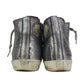 Golden Goose Chic Silver-Painted Purple High-Top Sneakers