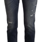 Dolce & Gabbana High Waist Skinny Designer Jeans in Blue