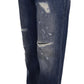 Dolce & Gabbana High Waist Skinny Denim Jeans - Chic Blue Washed