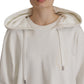 Dolce & Gabbana Chic White Hooded Pullover Sweater