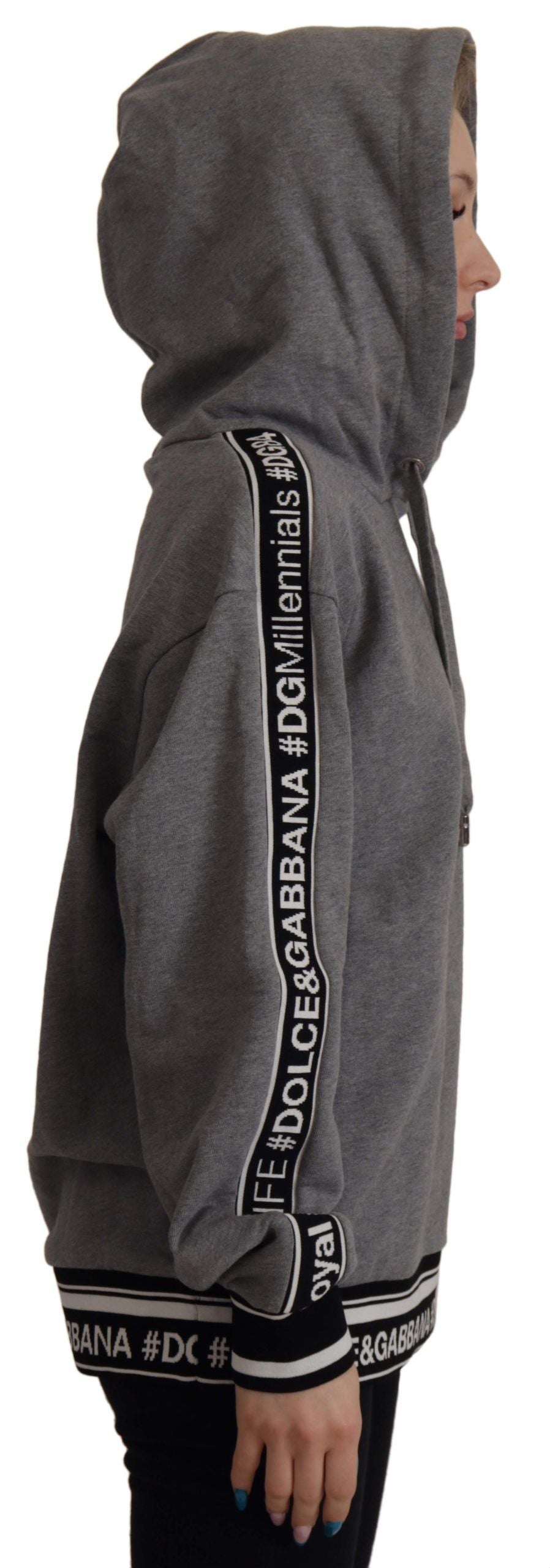 Dolce & Gabbana Elegant Gray Cotton Hooded Sweatshirt