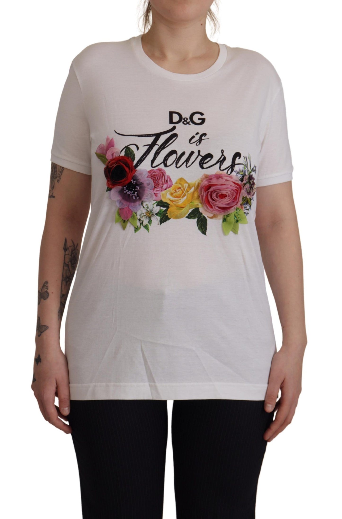 Dolce & Gabbana Chic Floral Print Cotton Tee for Her