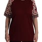 Dolce & Gabbana Bordeaux Jersey DG Mania Crew Neck Tee