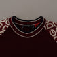 Dolce & Gabbana Bordeaux Jersey DG Mania Crew Neck Tee