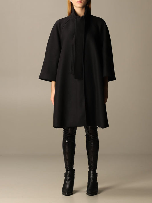 Love Moschino Black Wool Jackets & Women's Coat