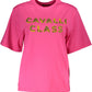 Cavalli Class Pink Cotton Women T-Shirt