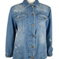 Comme Des Fuckdown Chic Frayed Hem Denim Jacket