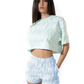 Comme Des Fuckdown Elevate Your Summer Style with Chic Light Blue Cotton Shorts