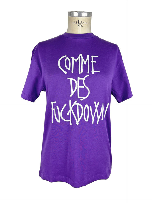 Comme Des Fuckdown Elevate Your Casual Wear with Purple Cotton Tee