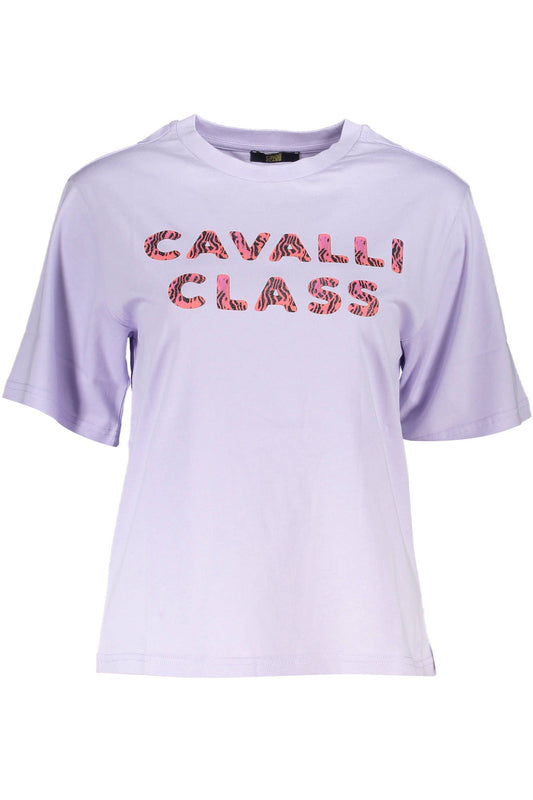 Cavalli Class Purple Cotton Women T-Shirt