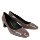 Bottega Veneta Women's Mauve Patent Leather Heel