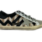 Golden Goose Chic Beige Woven Straw & Suede Sneakers