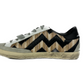 Golden Goose Chic Beige Woven Straw & Suede Sneakers