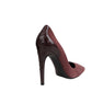 Bottega Veneta Women's Dark Rose Suede Leather Luxe Heels