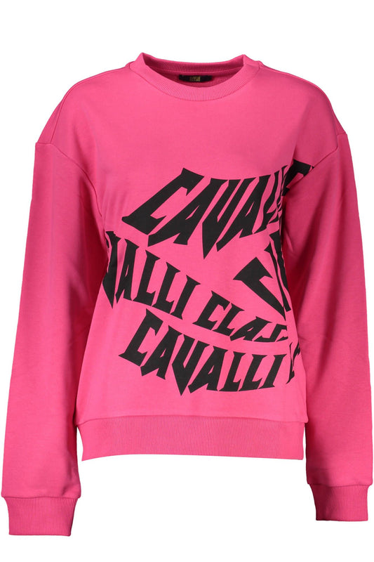 Cavalli Class Pink Cotton Women Sweater