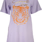 Cavalli Class Purple Cotton Women Tee