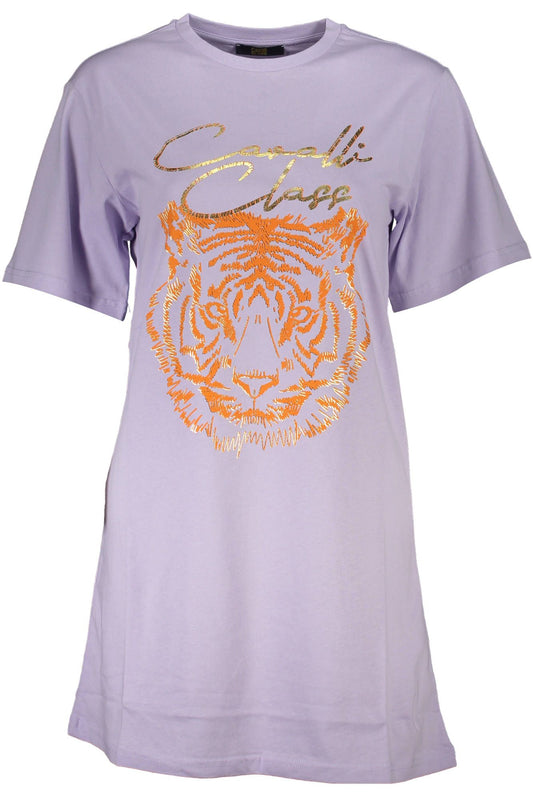 Cavalli Class Purple Cotton Women Tee