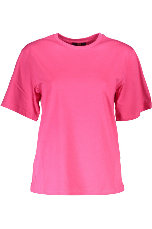 Cavalli Class Pink Cotton Women T-Shirt