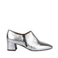 Bottega Veneta Women's Metallic Silver Leather Ankle Booties