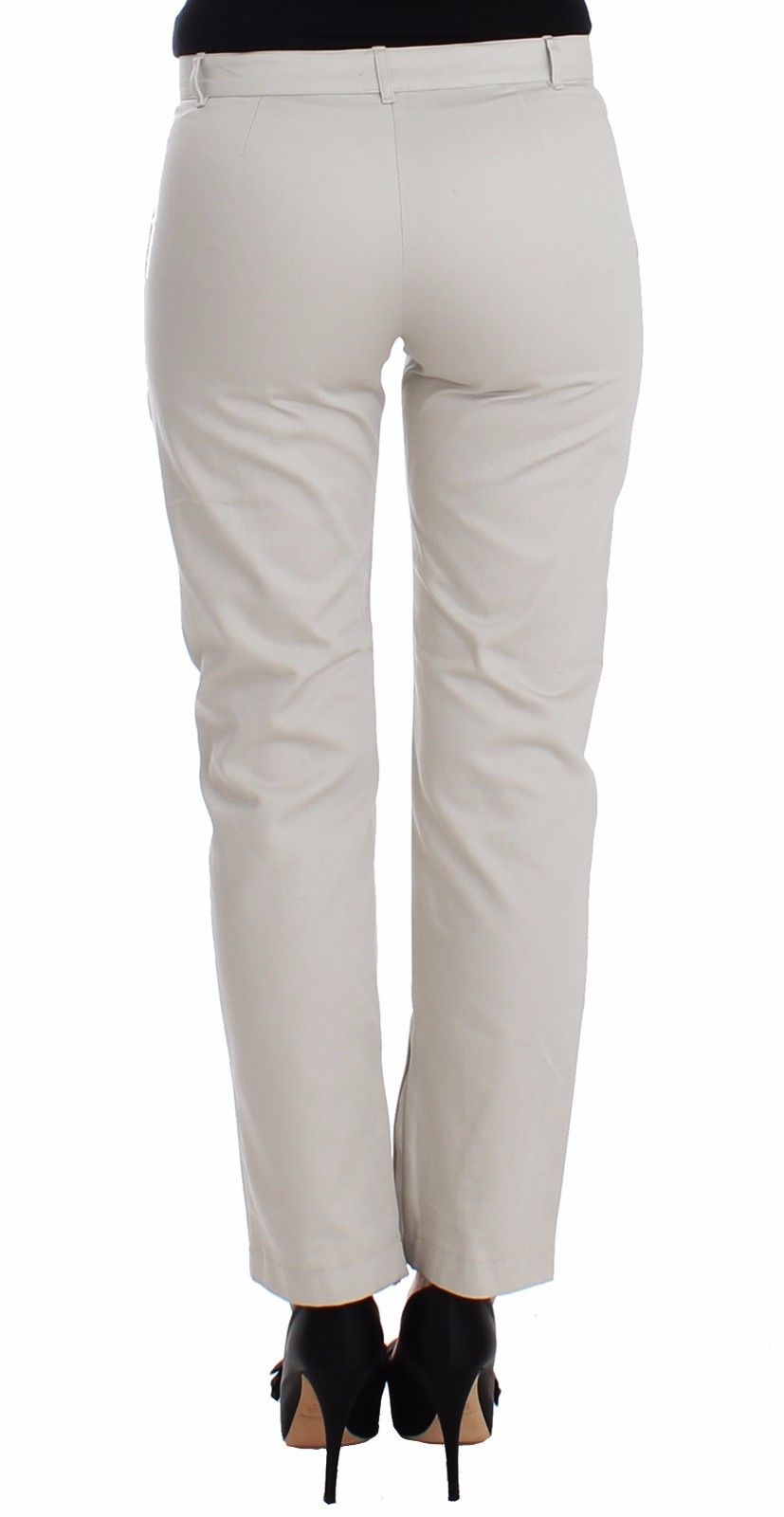 Ermanno Scervino Elegantly Tailored Beige Slim Dress Pants