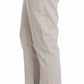 Ermanno Scervino Elegantly Tailored Beige Slim Dress Pants