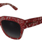 Dolce & Gabbana Elegant Lace-Infused Red Sunglasses