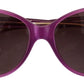 Dolce & Gabbana Chic Purple Acetate Round Sunglasses