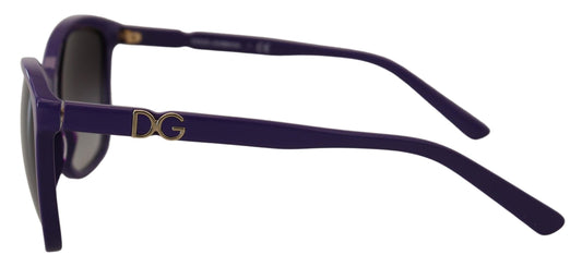 Dolce & Gabbana Elegant Violet Round Sunglasses for Women