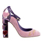 Dolce & Gabbana Elegant Velvet Overlay Calfskin Pumps