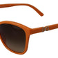 Dolce & Gabbana Chic Orange Round Sunglasses for Women