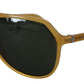 Dolce & Gabbana Chic Yellow Aviator Acetate Sunglasses