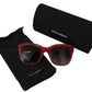 Dolce & Gabbana Elegant Red Lace-Insert Sunglasses