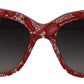 Dolce & Gabbana Elegant Red Lace-Insert Sunglasses