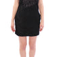 Ermanno Scervino Black Nylon Lace Detail Mini Dress