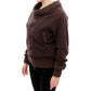 Ermanno Scervino Chic Brown Full Zip Sweater Jacket