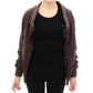 Ermanno Scervino Chic Brown Full Zip Sweater Jacket