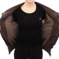 Ermanno Scervino Chic Brown Full Zip Sweater Jacket