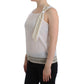 Ermanno Scervino Elegant White Bow-Detailed Sleeveless Top