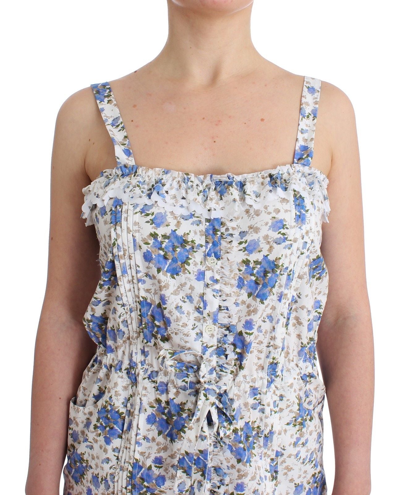 Ermanno Scervino Elegant Floral Sundress for Seaside Soirees