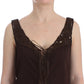 Ermanno Scervino Chic Brown Tunic Cotton Dress Top