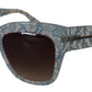 Dolce & Gabbana Elegant Lace Detail Blue Sunglasses