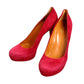 Gucci Women's Raspberry Suede Platform Pump Shoes