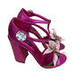 Dolce & Gabbana Fuchsia Jewel Embellished Lambskin Pumps