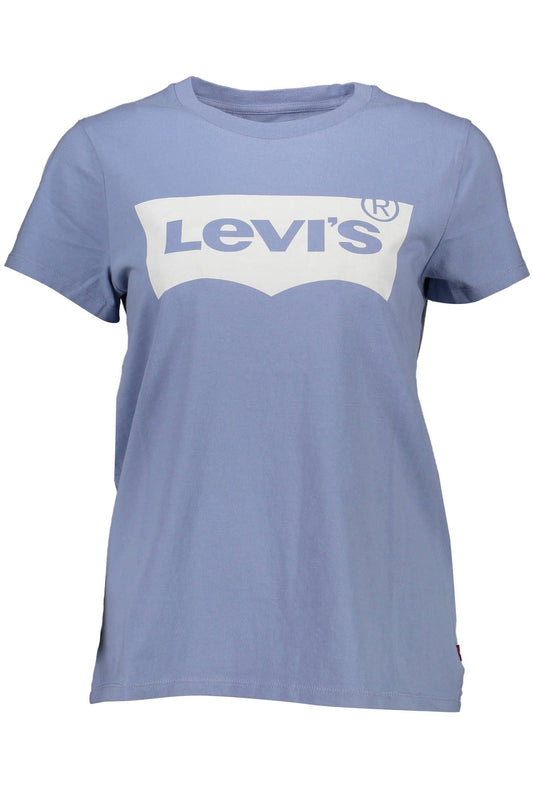 Levi's Light Blue Cotton Women T-Shirt