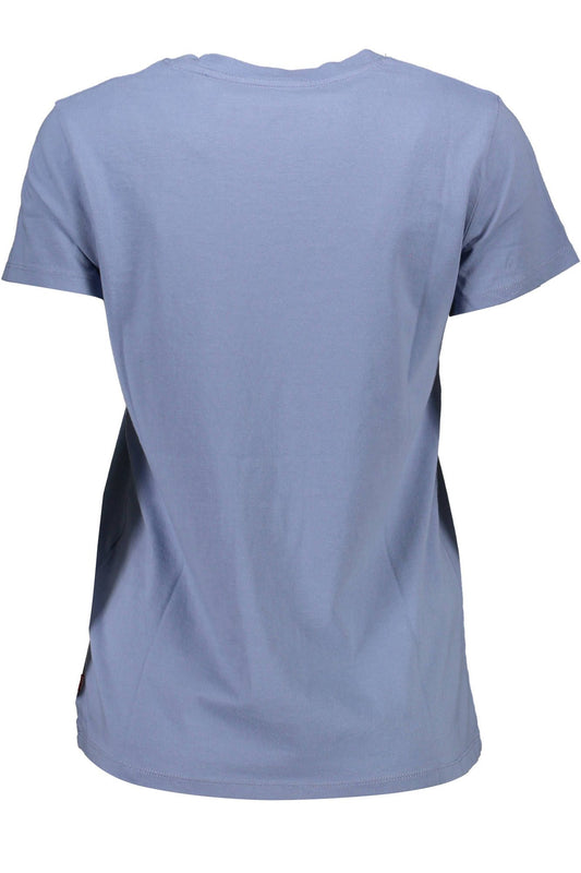 Levi's Light Blue Cotton Women T-Shirt