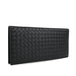 Bottega Veneta Unisex Intercciaco Woven Black Leather Long wallet