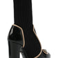 Dolce & Gabbana Chic Calfskin Vally Ankle Boots with Metal Logo