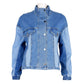 Comme Des Fuckdown Chic Denim Snap Button Jacket with Elastic Cuffs