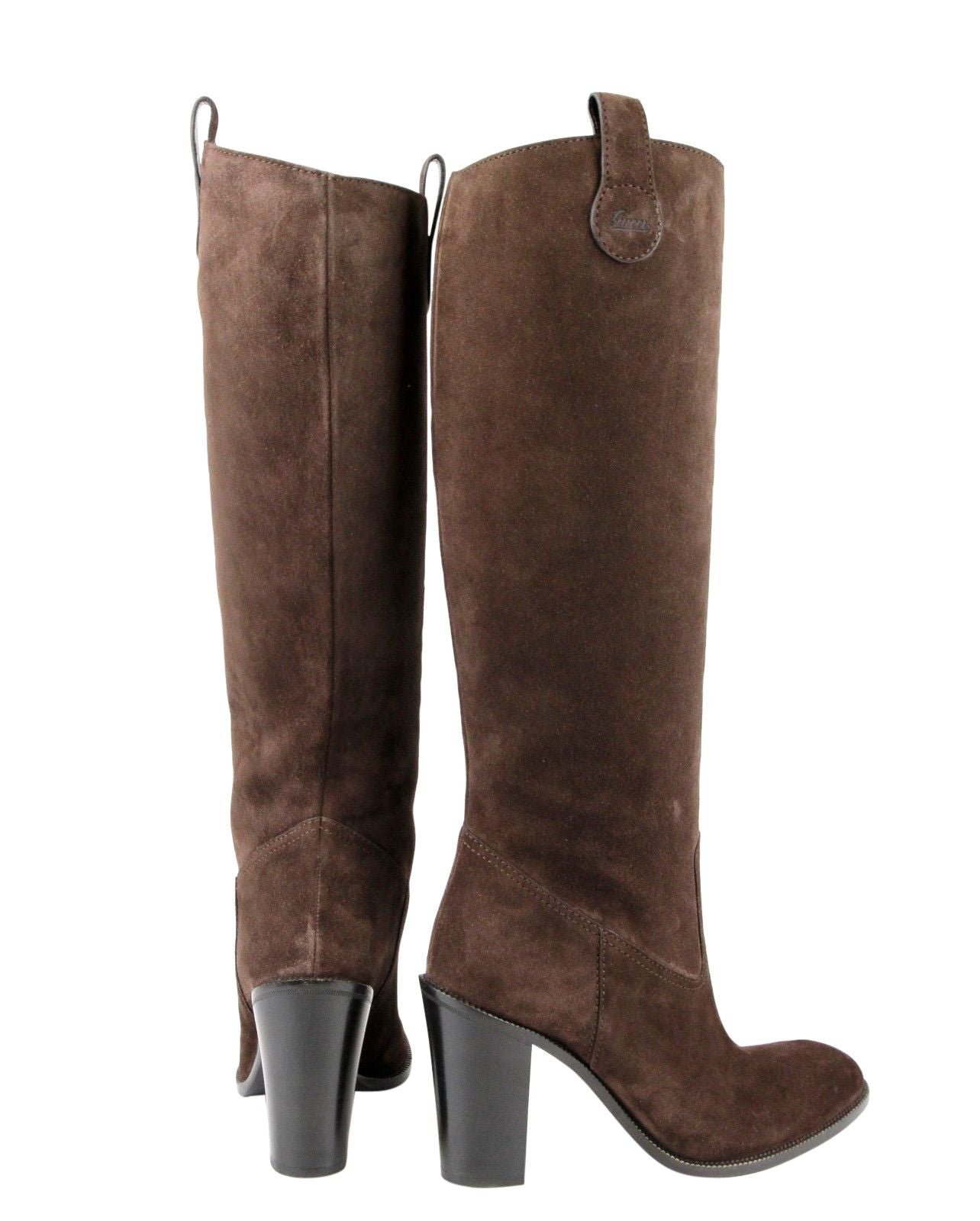 Gucci Brown Leather Suede Tall Knee Boots